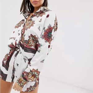 Missguided front tie shirt